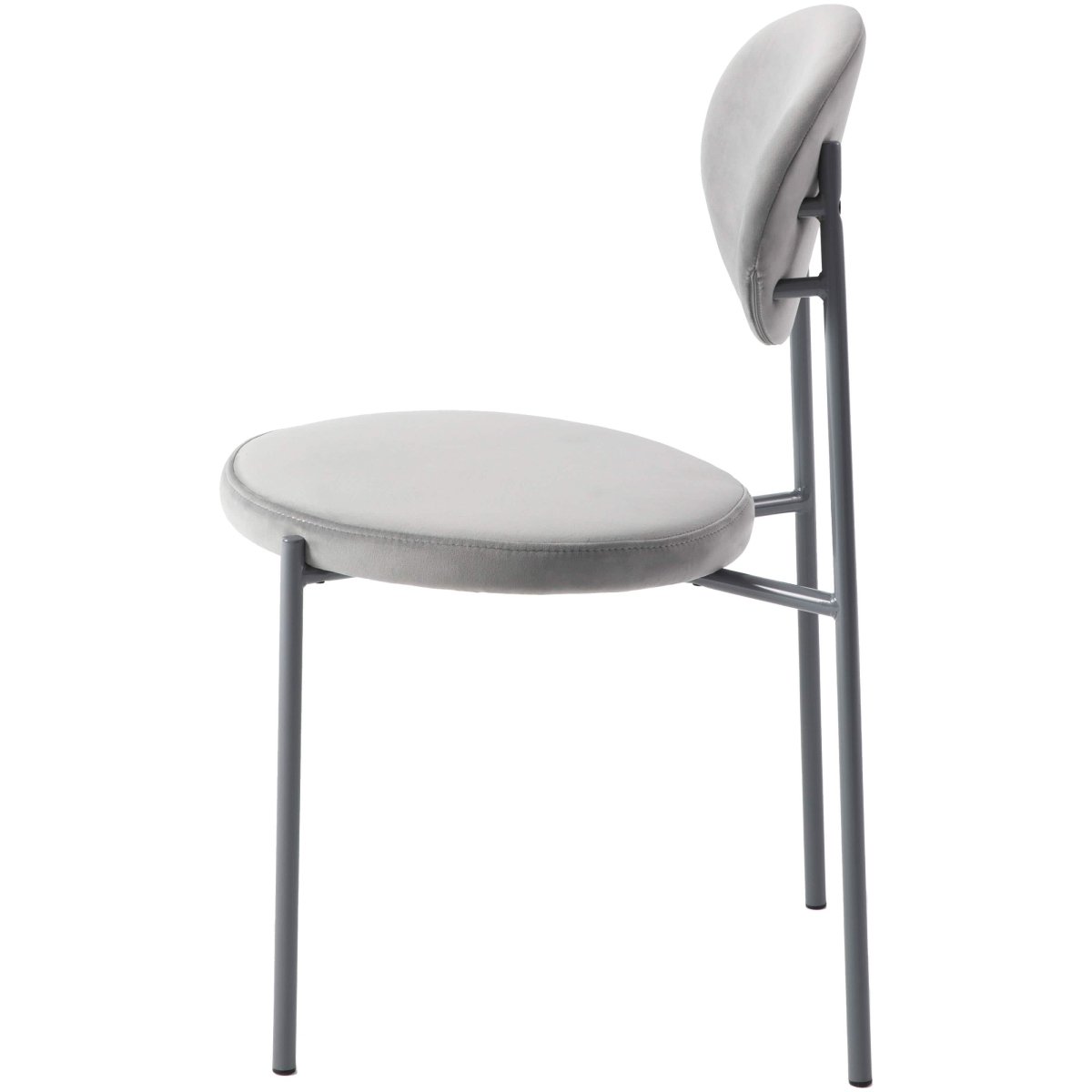 Euston Modern Upholstered Dining Chair with Round Wicker/Velvet Back Style