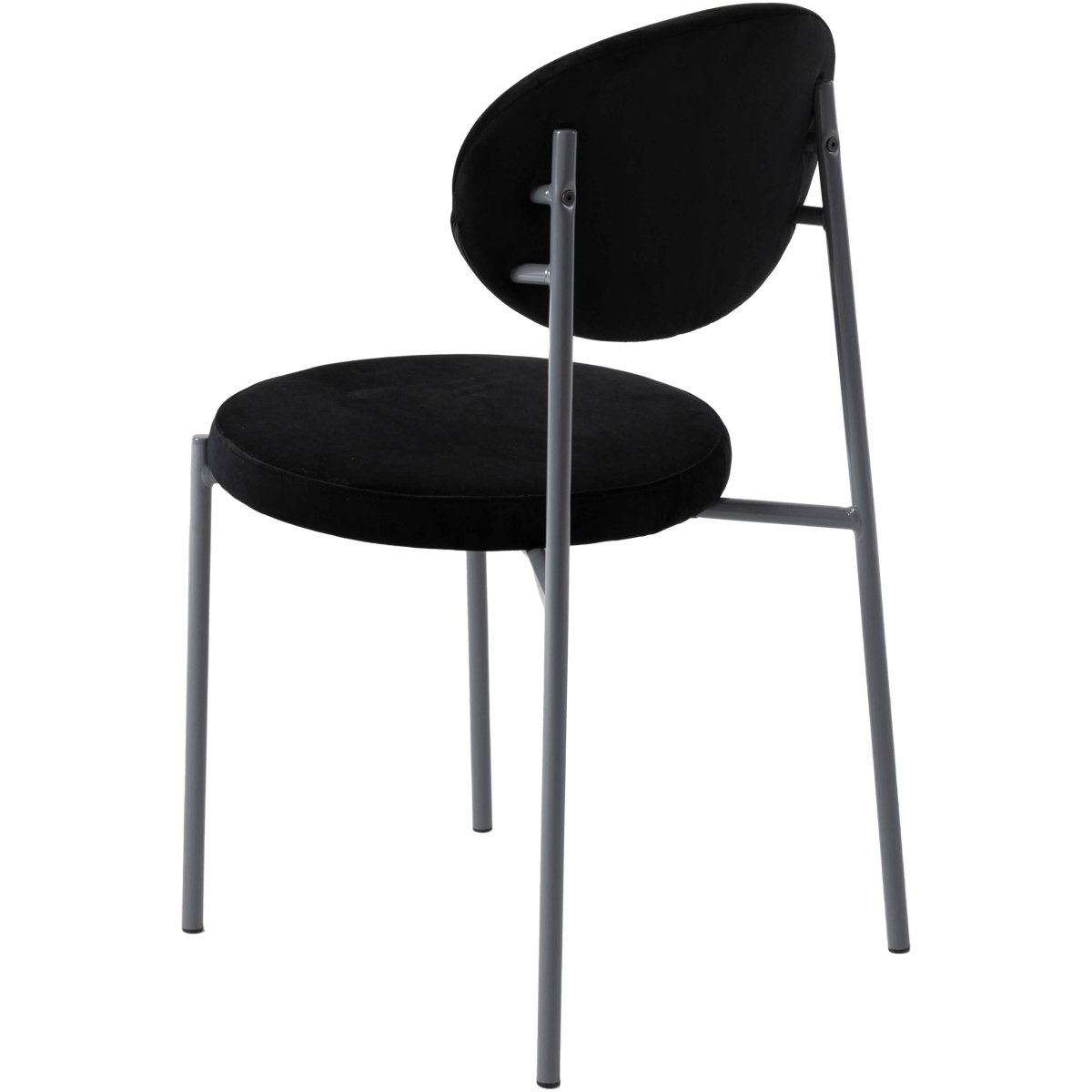 Euston Modern Upholstered Dining Chair with Round Wicker/Velvet Back Style