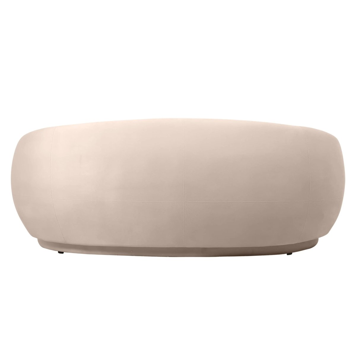 Faze 3 - Seater Velvet Sofa with Curved Backrest and Pine Wood Base