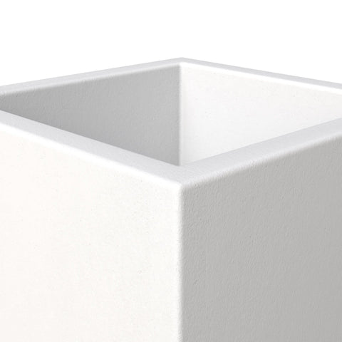 Fern Fiberstone and MGO Clay Mid-Century Modern Square Planter Pot for Indoor and Outdoor