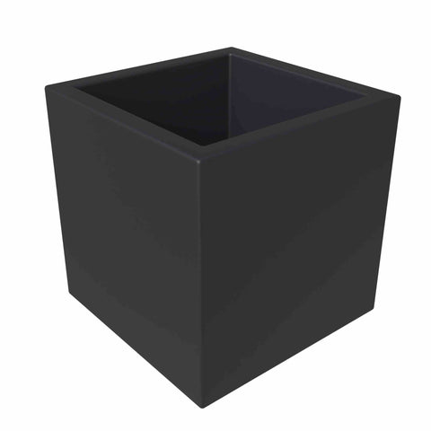 Fern 5-Piece Modern Fiberstone and MGO Clay Square Planter Set for Indoor and Outdoor
