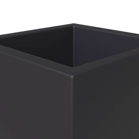 Fern 5-Piece Modern Fiberstone and MGO Clay Square Planter Set for Indoor and Outdoor