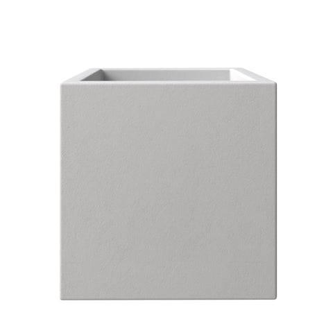 Fern 5-Piece Modern Fiberstone and MGO Clay Square Planter Set for Indoor and Outdoor