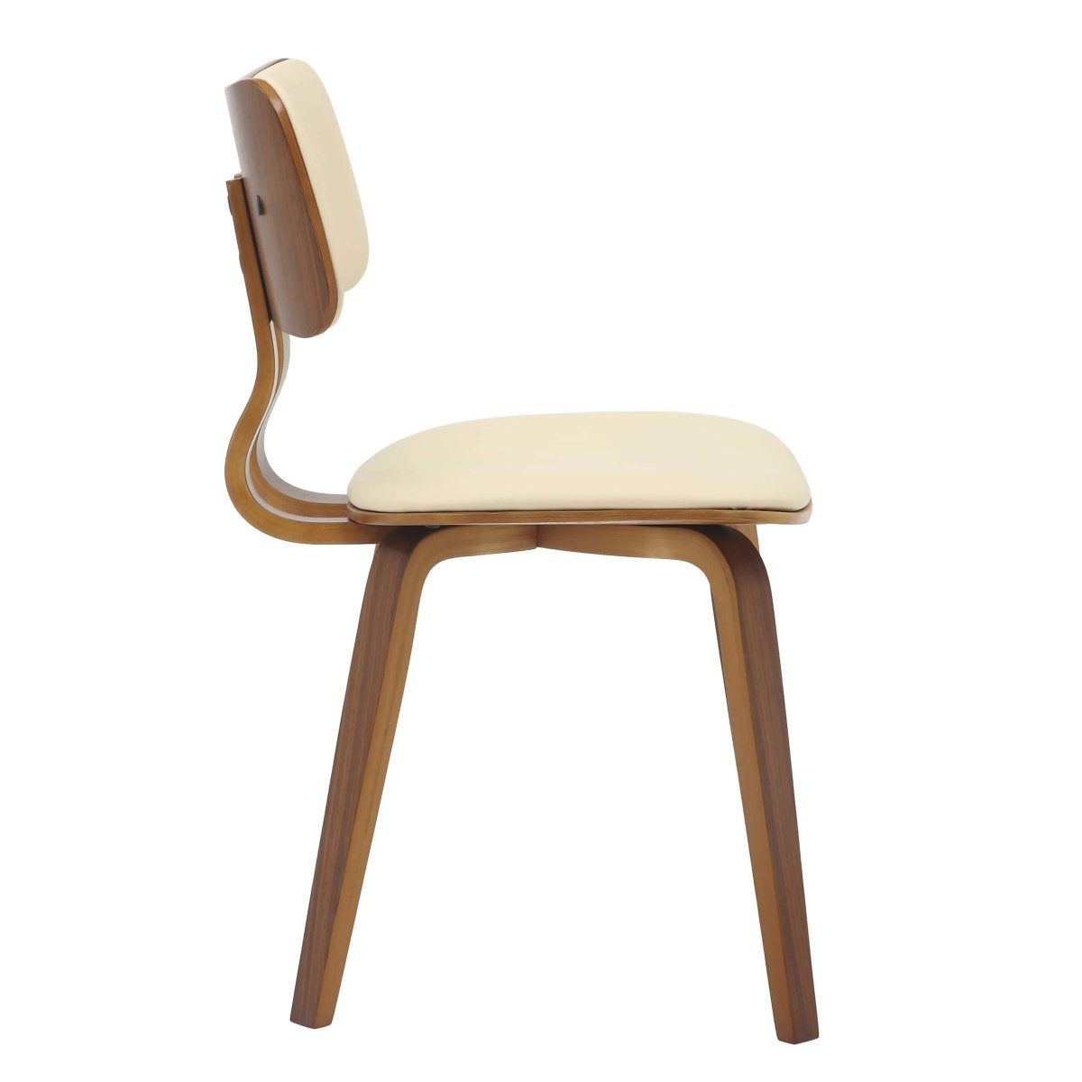 Fynix 5 - Piece Dining Set with Round Wooden Table in Natural Wood and 4 Leather Dining Chairs