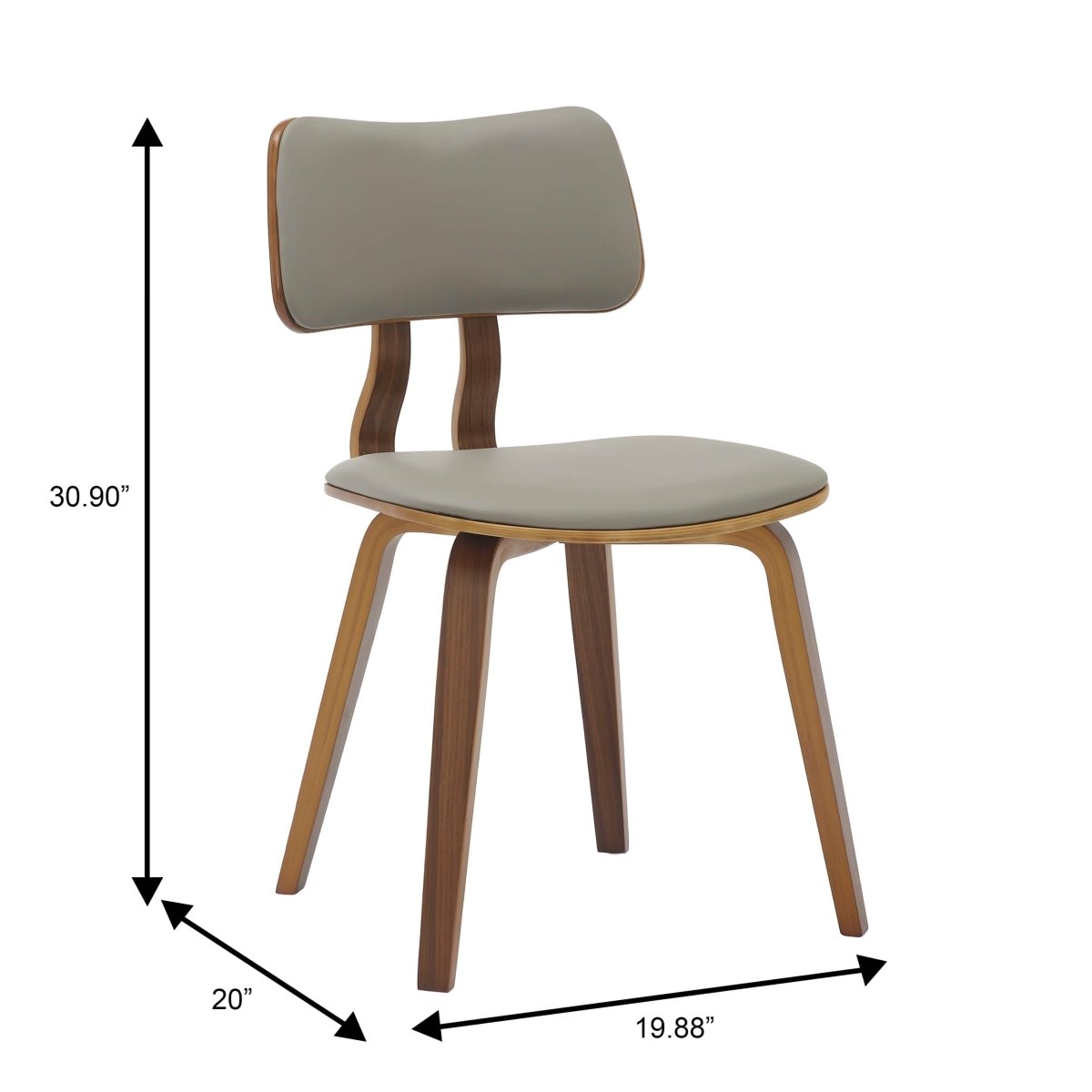 Fynix 5 - Piece Dining Set with Round Wooden Table in Natural Wood and 4 Leather Dining Chairs