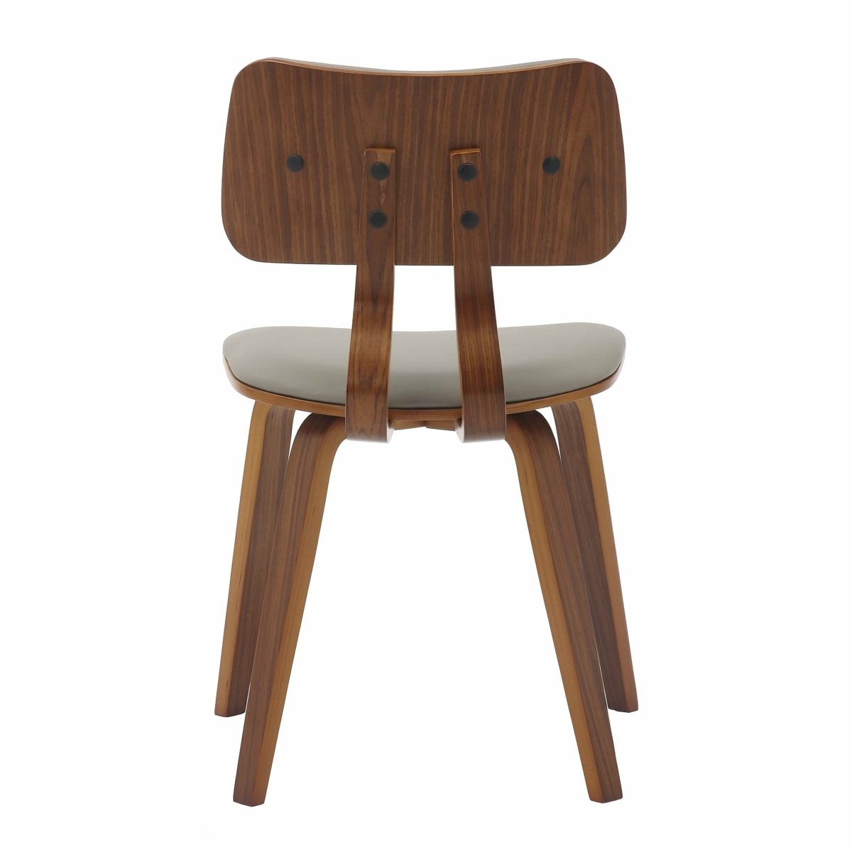 Fynix 5 - Piece Dining Set with Round Wooden Table in Natural Wood and 4 Leather Dining Chairs