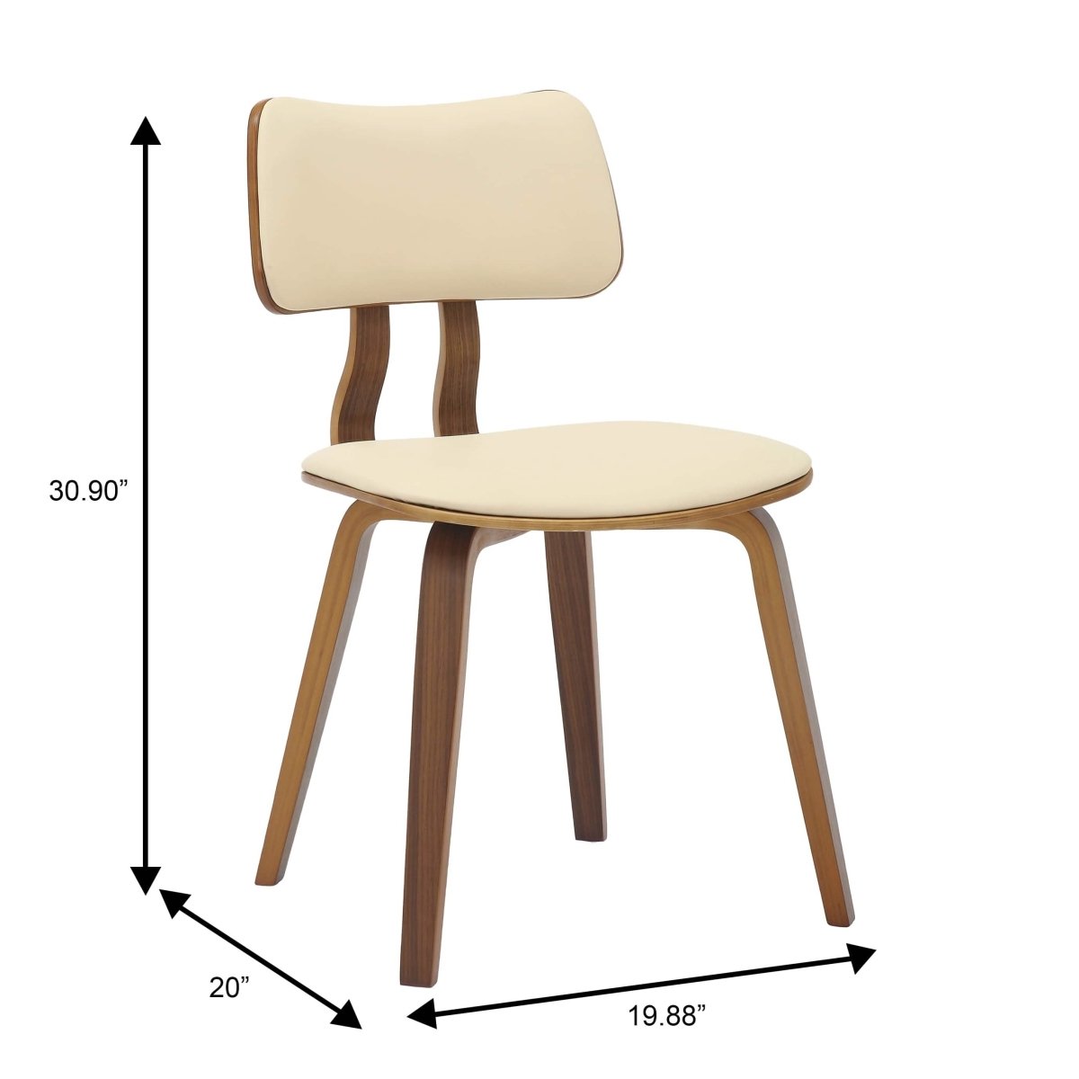 Fynix 5 - Piece Dining Set with Round Wooden Table in Natural Wood and 4 Leather Dining Chairs