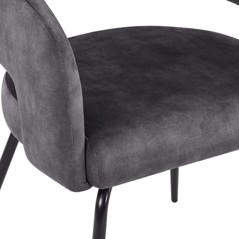 Verve 5-Piece Dining Set with 36" Round Dining Table in Black MDF Top and 4 Dining Chairs Upholstered in Velvet/LeatherThis 5-piece dining set includes a stylish 36" round table with a sleek black MDF top and 4 comfortable dining chairs upholstered in a l