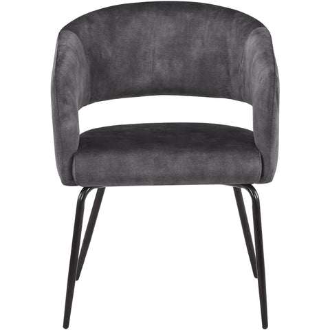 Verve 5-Piece Dining Set with 36" Round Dining Table in Black MDF Top and 4 Dining Chairs Upholstered in Velvet/LeatherThis 5-piece dining set includes a stylish 36" round table with a sleek black MDF top and 4 comfortable dining chairs upholstered in a l