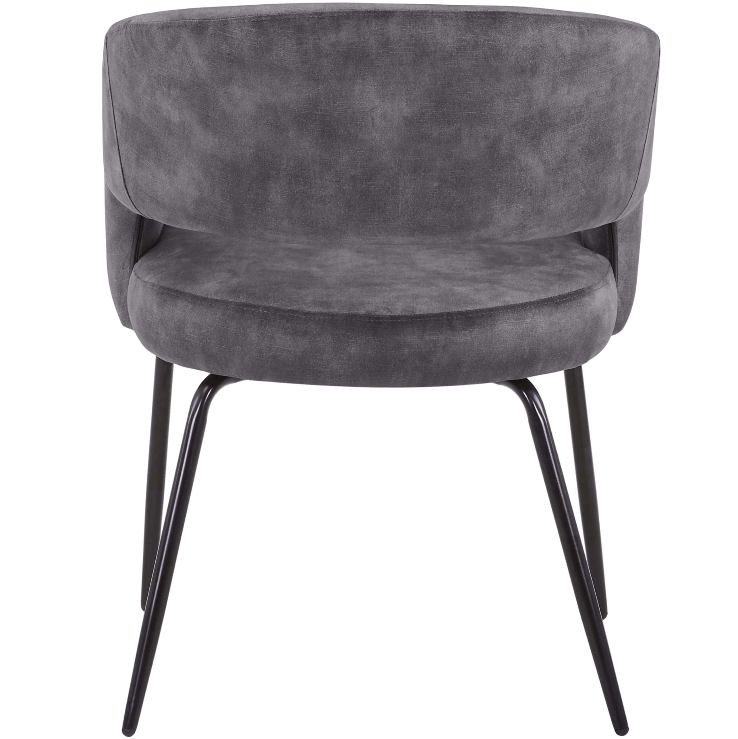 Verve 5-Piece Dining Set with 36" Round Dining Table in Black MDF Top and 4 Dining Chairs Upholstered in Velvet/LeatherThis 5-piece dining set includes a stylish 36" round table with a sleek black MDF top and 4 comfortable dining chairs upholstered in a l