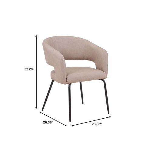 Verve 5-Piece Dining Set with 36" Round Dining Table in Black MDF Top and 4 Dining Chairs Upholstered in Velvet/LeatherThis 5-piece dining set includes a stylish 36" round table with a sleek black MDF top and 4 comfortable dining chairs upholstered in a l