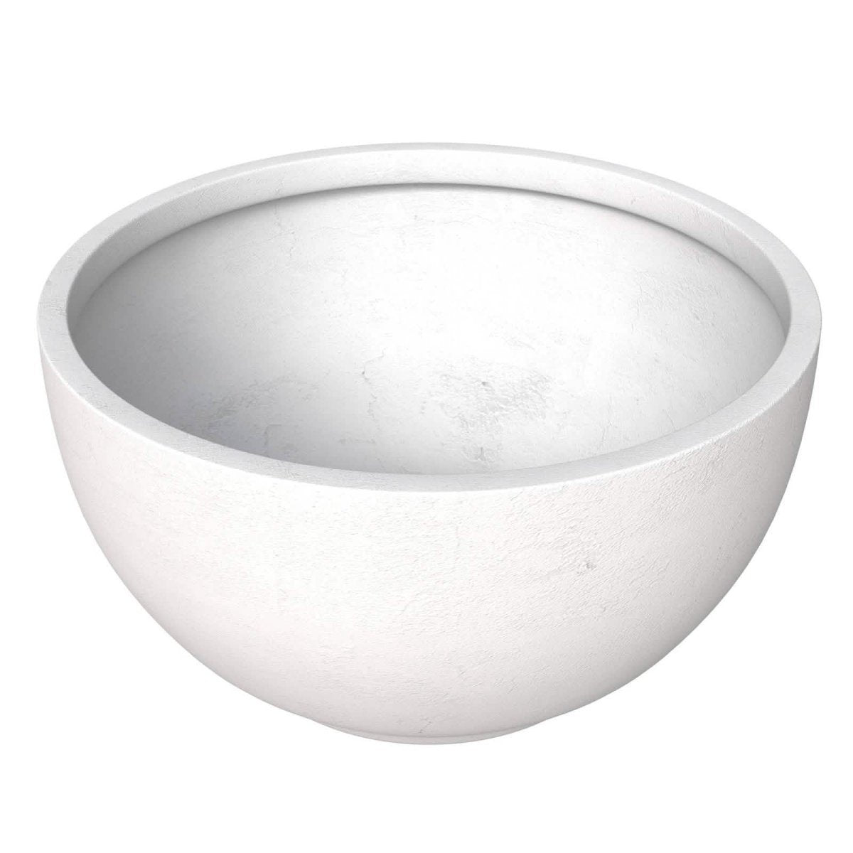 Grove Modern Fiberstone Round Planter Weather Resistant Design Plant Pot