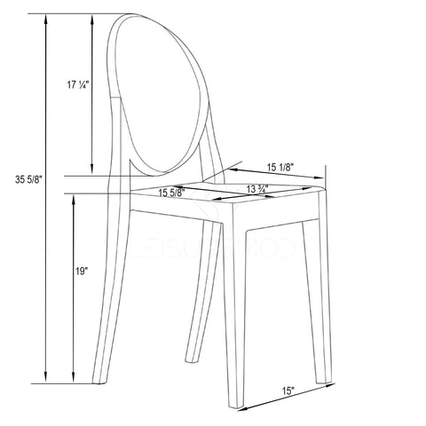 Marion Modern Transparent Acrylic Dining Chair, Set of 2