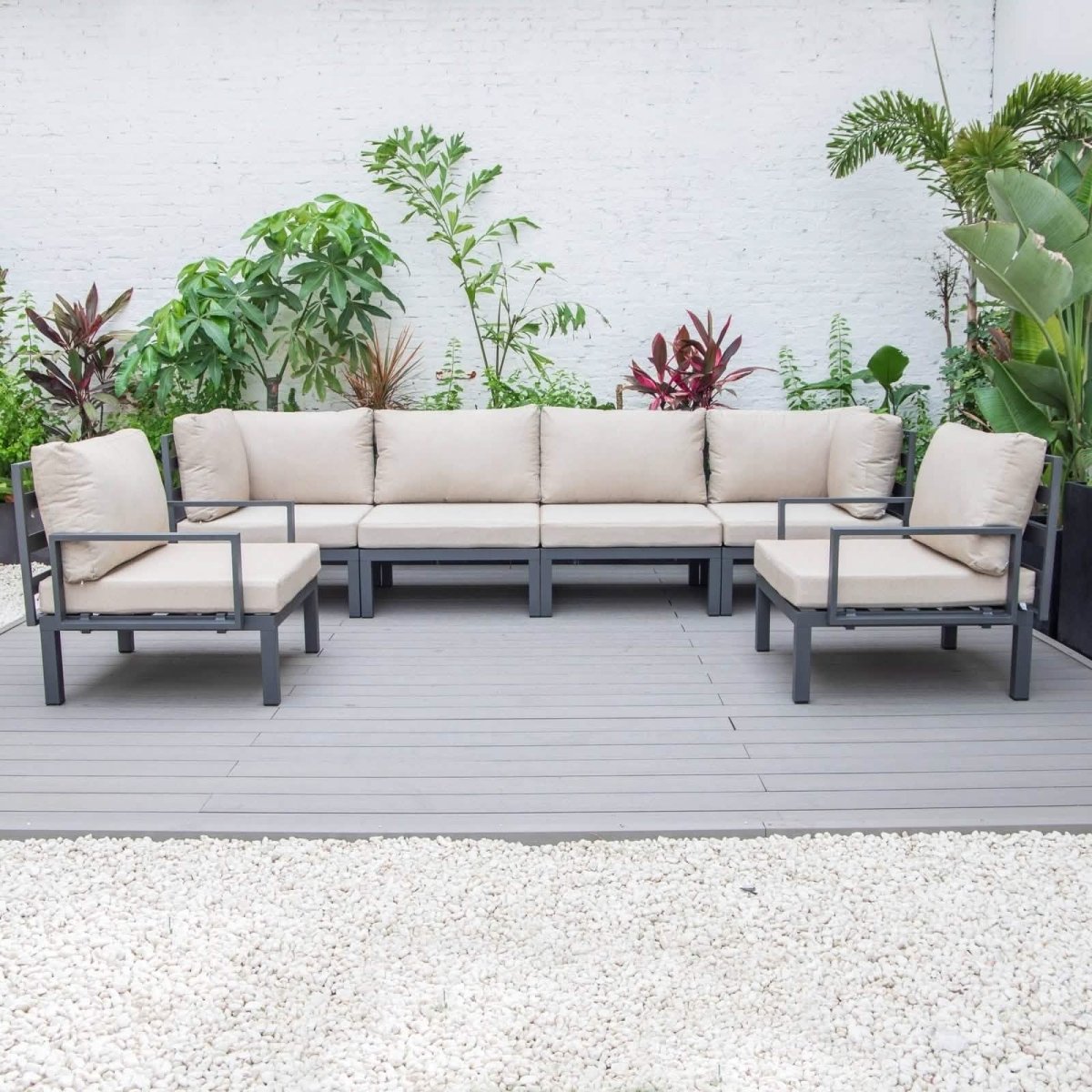 Hamilton 6 - Piece Aluminum Patio Conversation Set With Cushions
