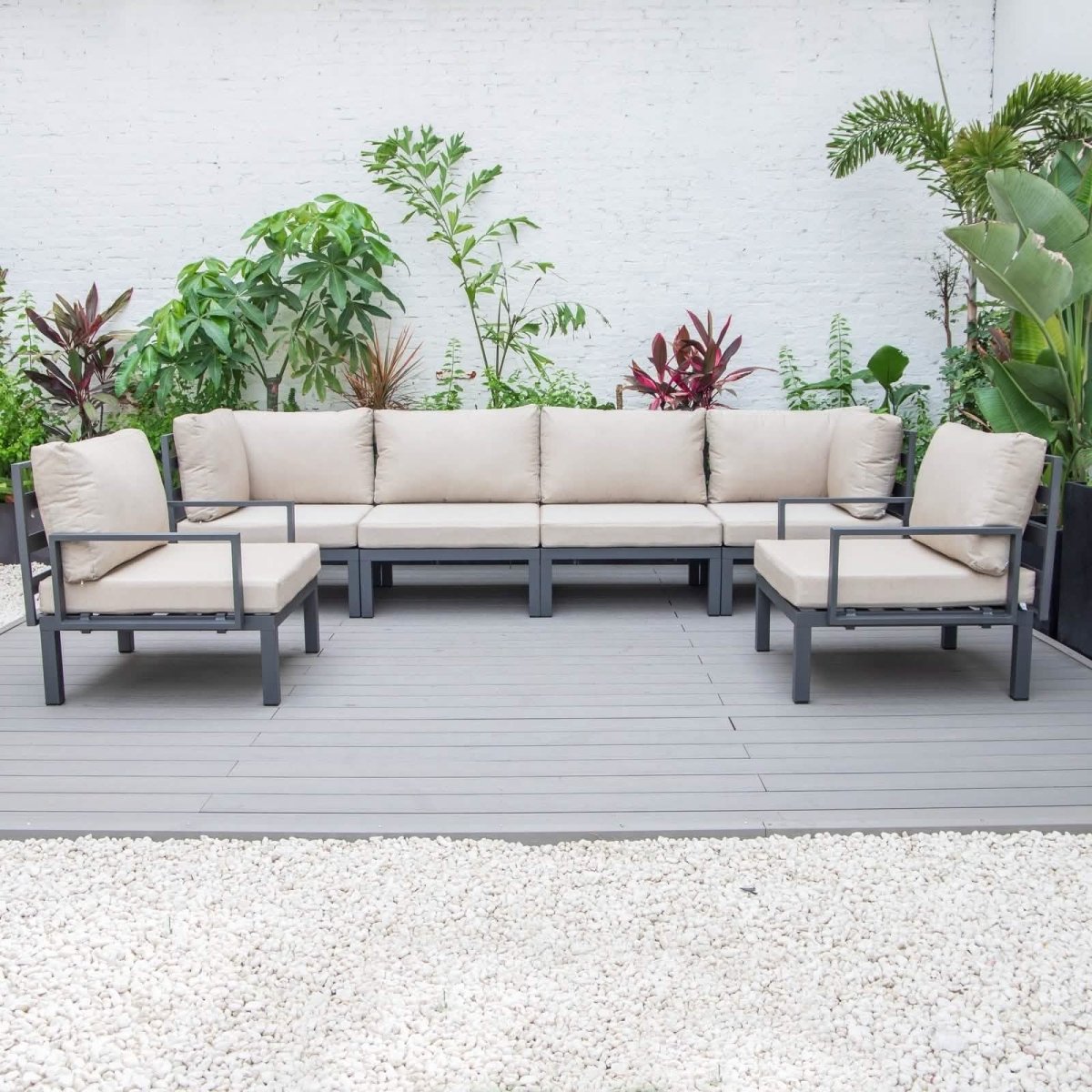 Hamilton 6 - Piece Aluminum Patio Conversation Set With Cushions