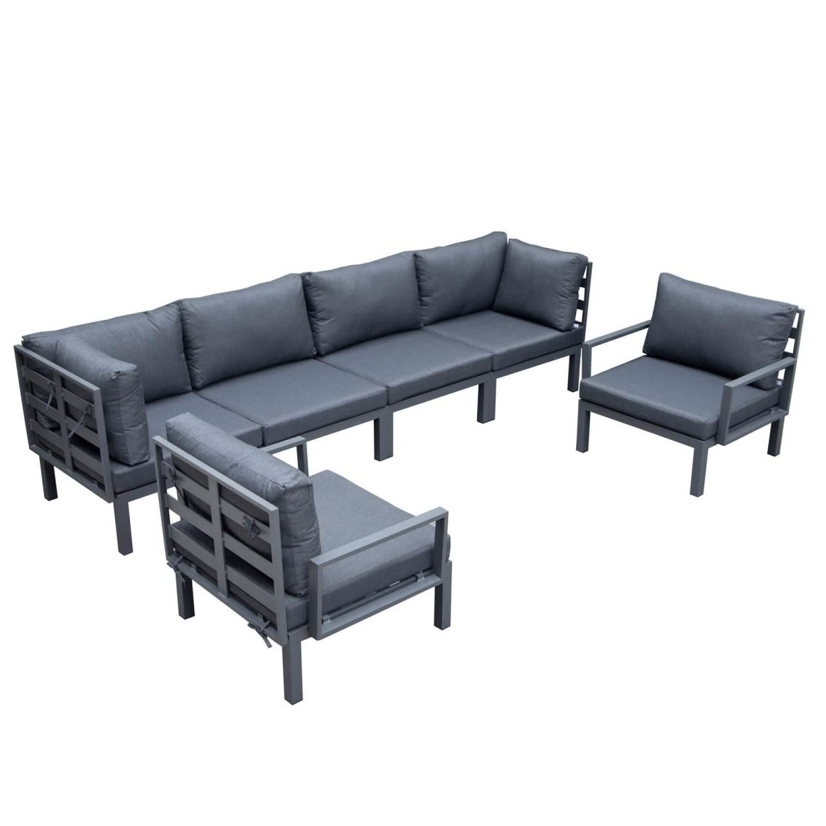 Hamilton 6 - Piece Aluminum Patio Conversation Set With Cushions