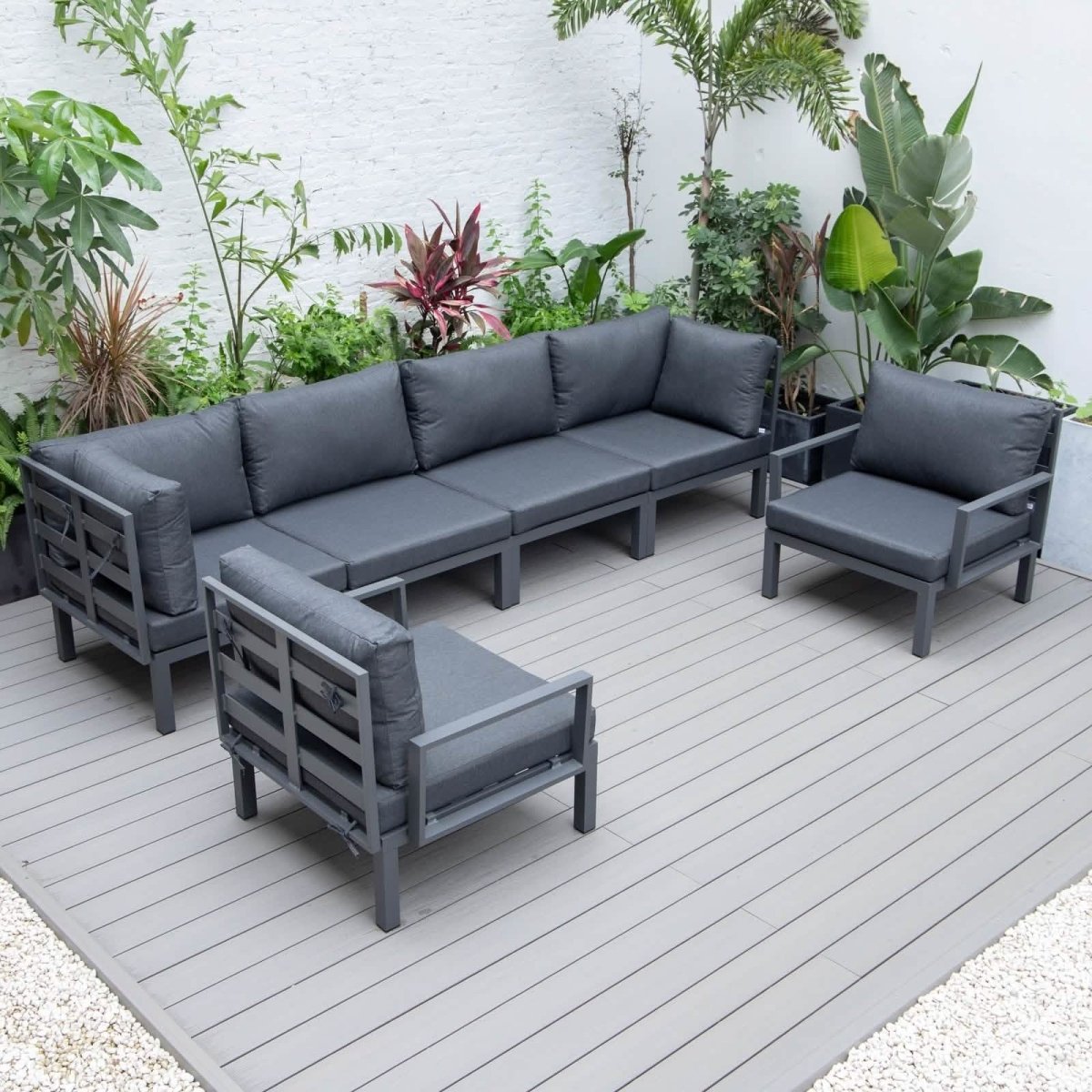 Hamilton 6 - Piece Aluminum Patio Conversation Set With Cushions