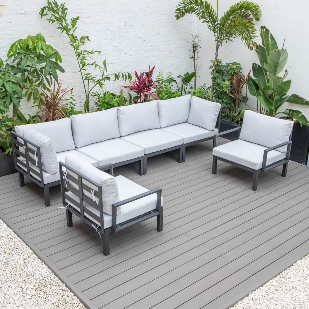 Hamilton 6 - Piece Aluminum Patio Conversation Set With Cushions