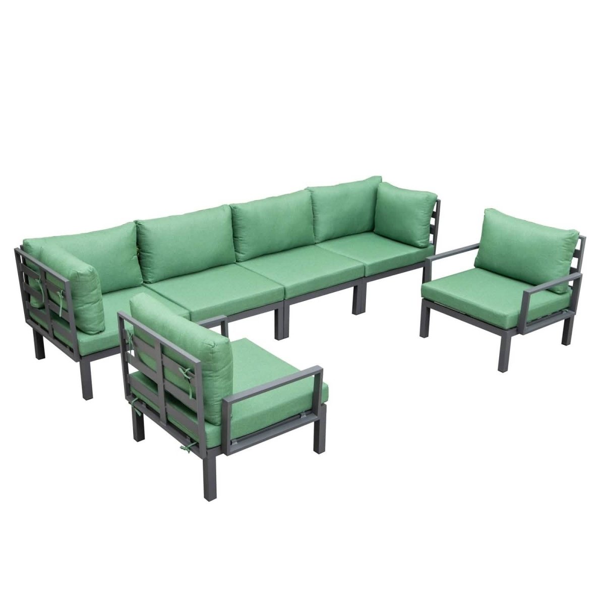Hamilton 6 - Piece Aluminum Patio Conversation Set With Cushions