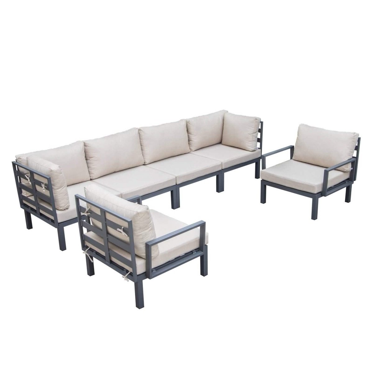 Hamilton 6 - Piece Aluminum Patio Conversation Set With Cushions