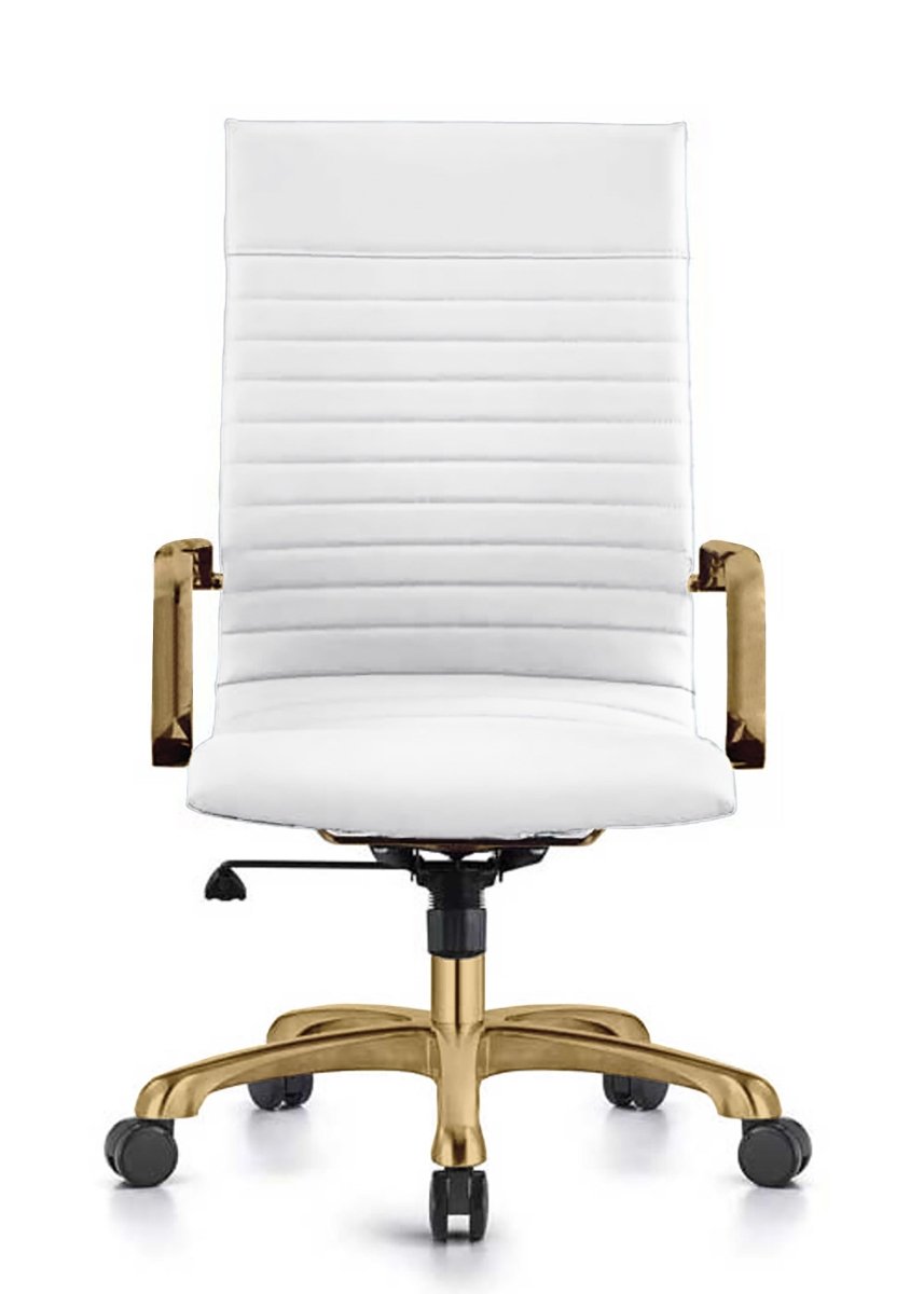 Harris Leather High - Back Adjustable Office Conference Chair with Armrests