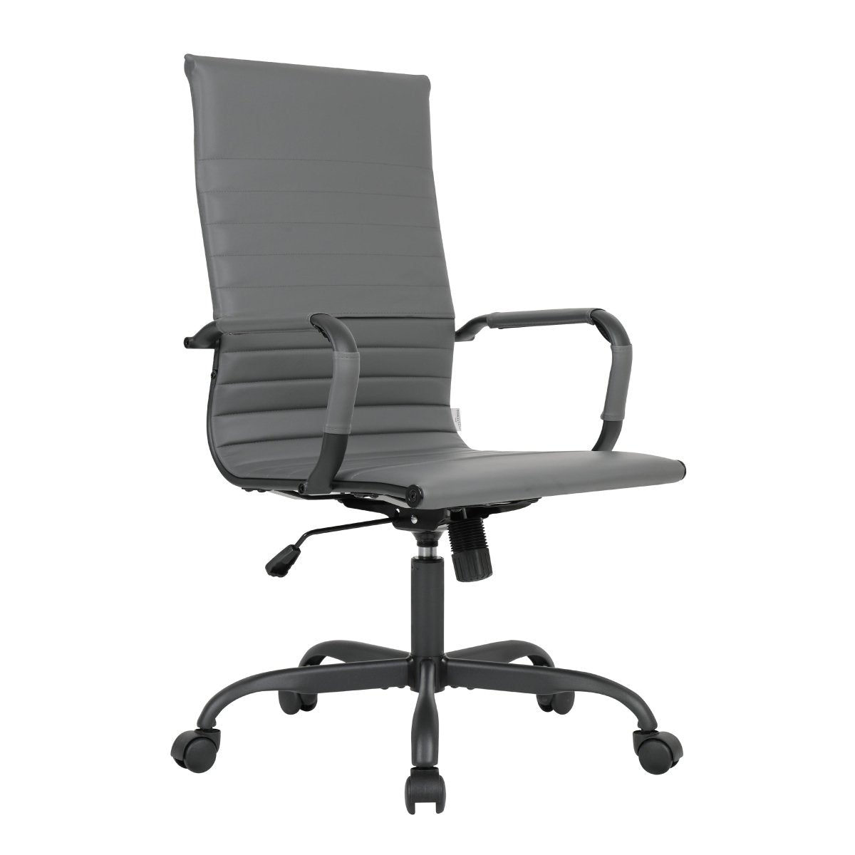 Harris High‑Back Leather Office Chair | Adjustable Swivel | LeisureMod