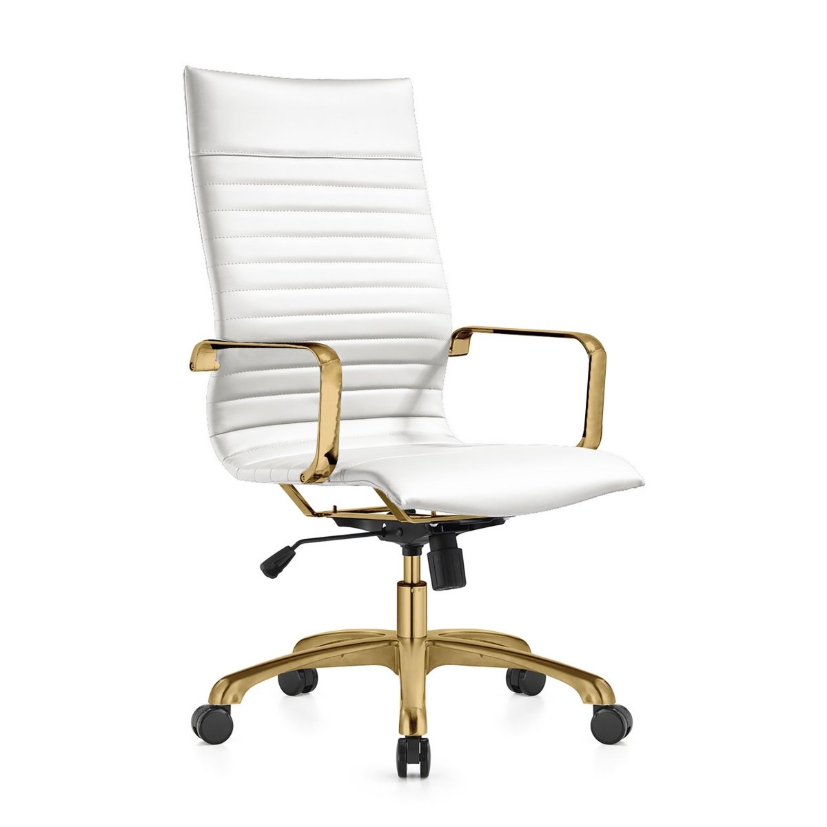 Harris Leather High - Back Adjustable Office Conference Chair with Armrests
