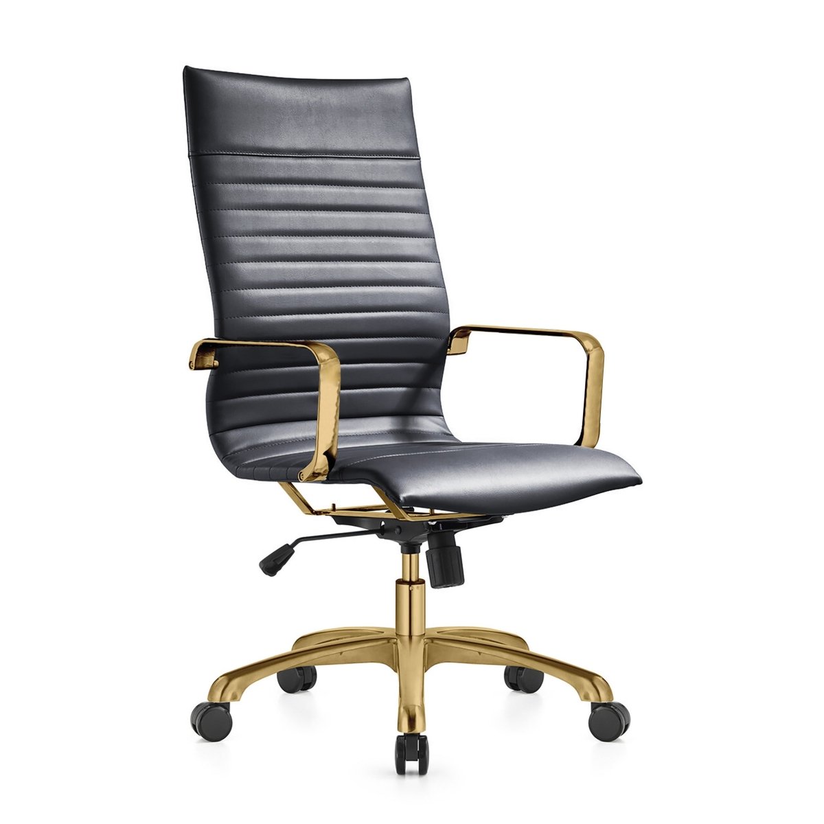 Harris Leather High - Back Adjustable Office Conference Chair with Armrests