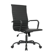 Harris Leather High - Back Adjustable Office Conference Chair with Armrests