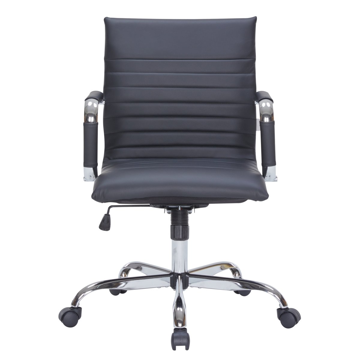 Harris Mid - Back Leather Adjustable Office Conference Chair with Armrests