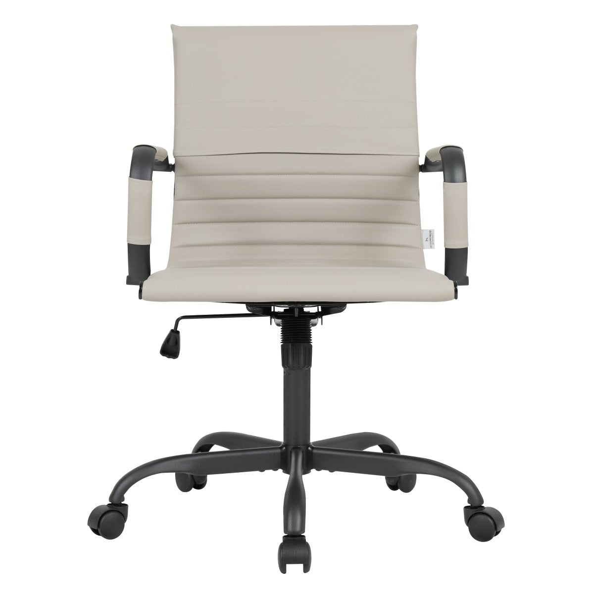 Harris Mid - Back Leather Adjustable Office Conference Chair with Armrests