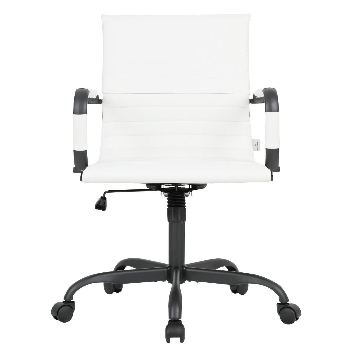 Harris Mid - Back Leather Adjustable Office Conference Chair with Armrests