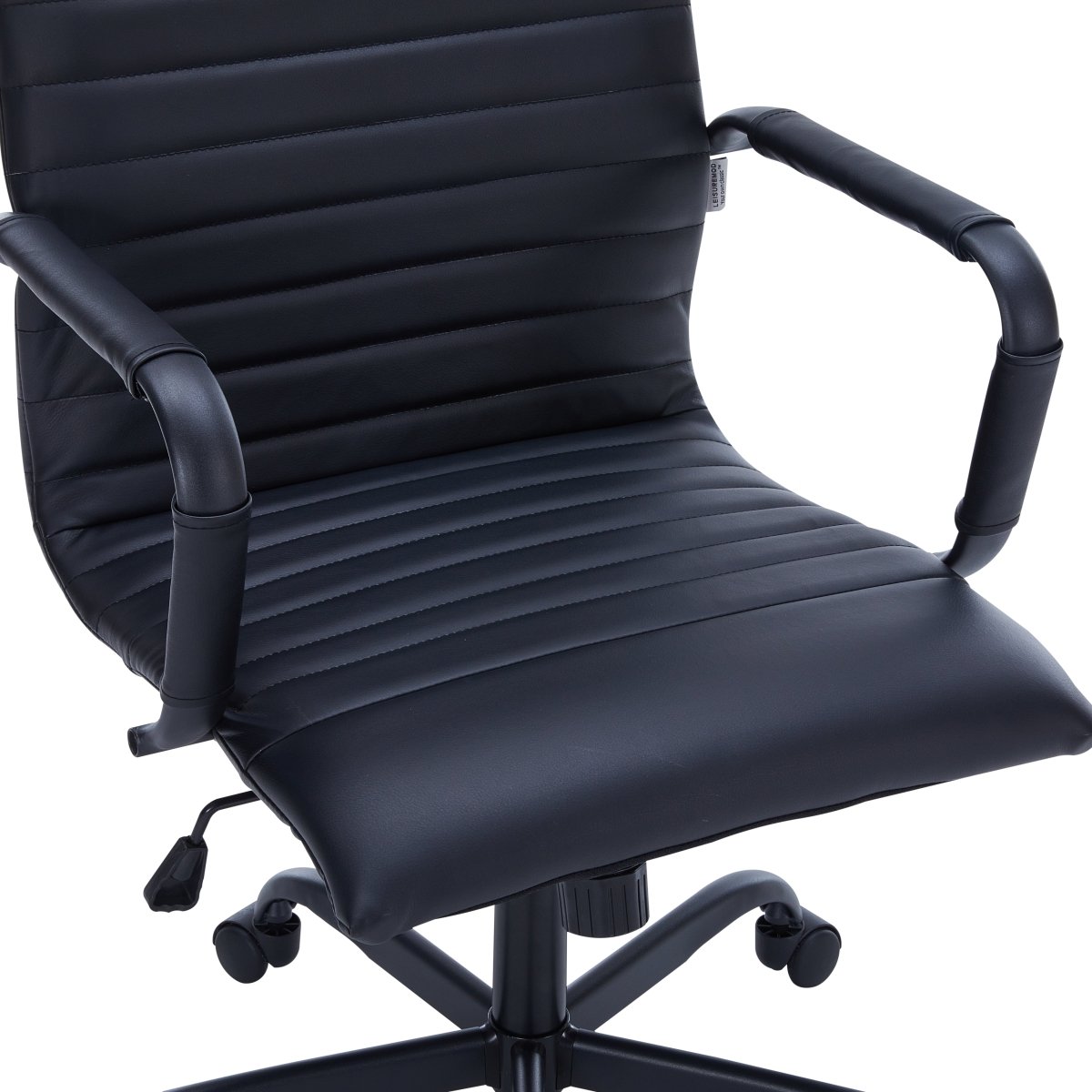 Harris Mid - Back Leather Adjustable Office Conference Chair with Armrests