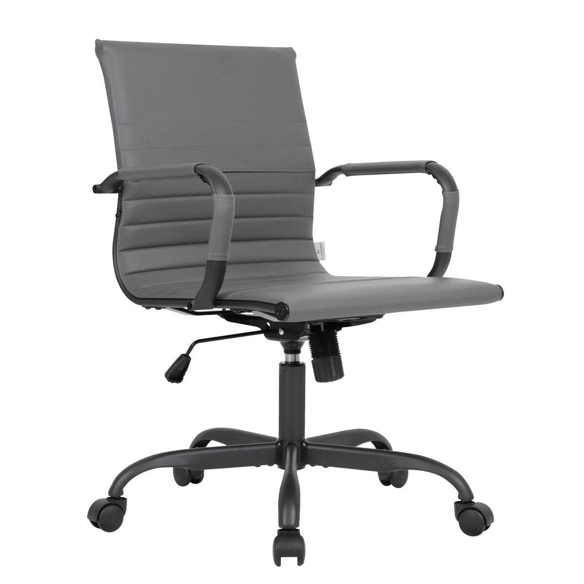 Harris Mid - Back Leather Adjustable Office Conference Chair with Armrests