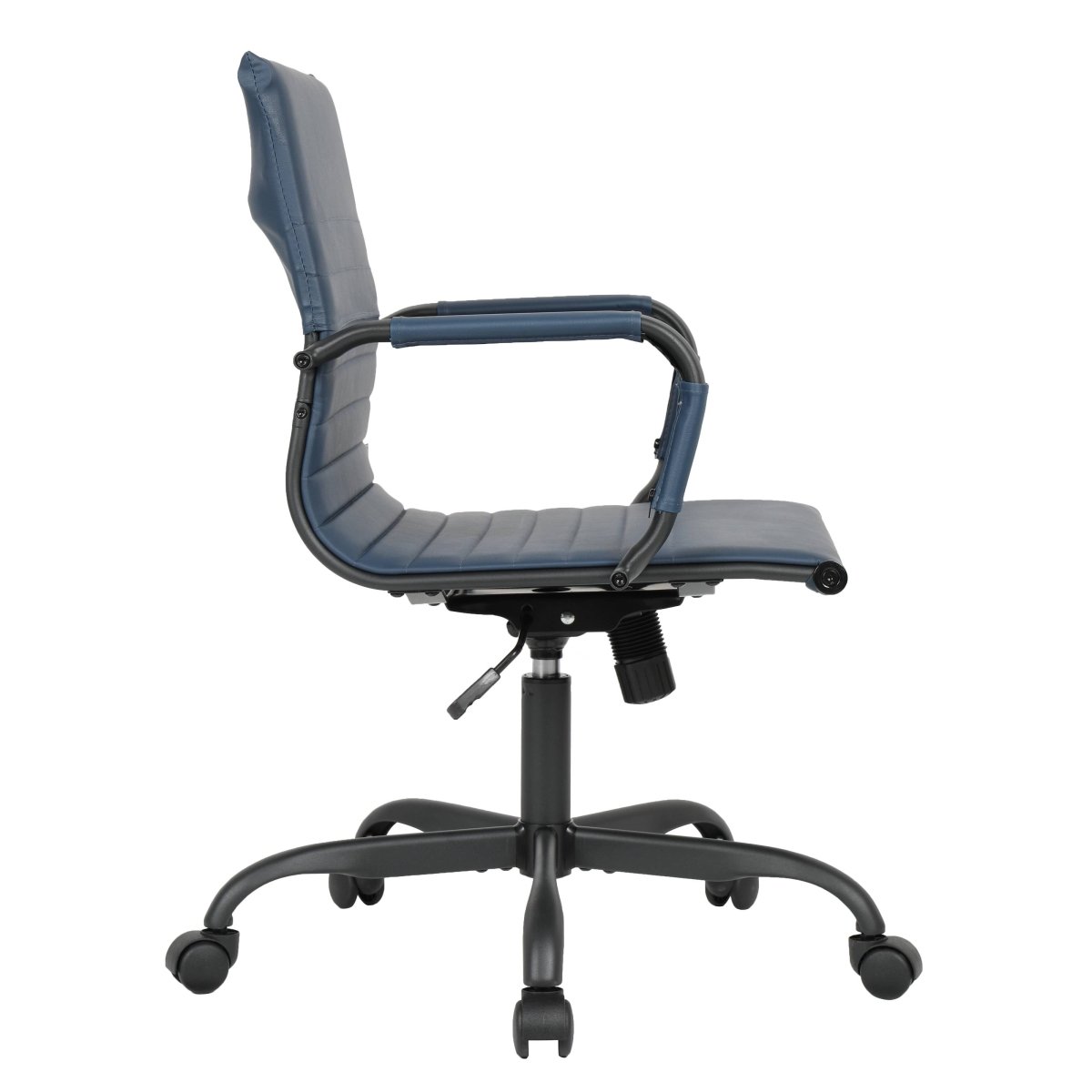 Harris Mid - Back Leather Adjustable Office Conference Chair with Armrests