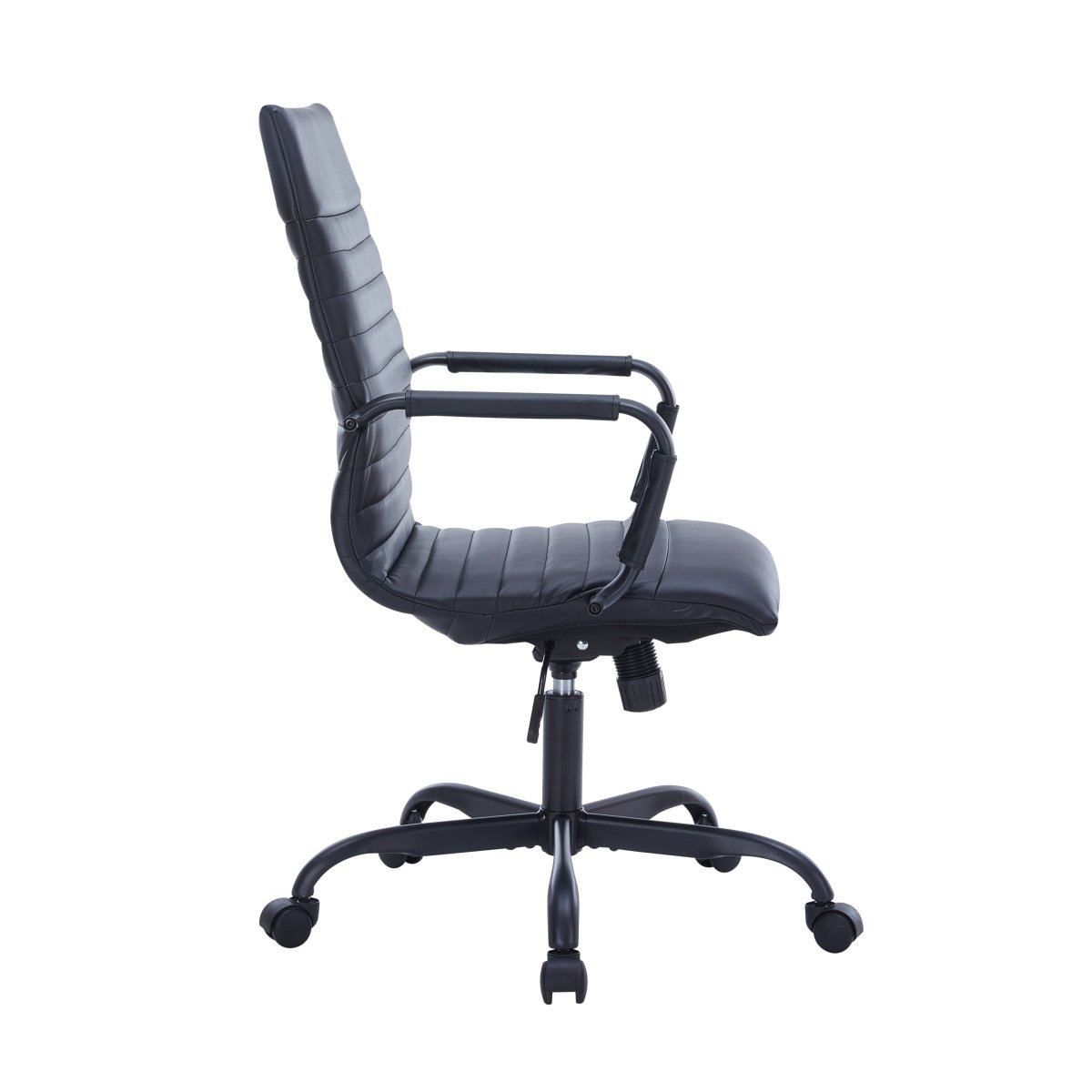 Harris Mid - Back Leather Adjustable Office Conference Chair with Armrests