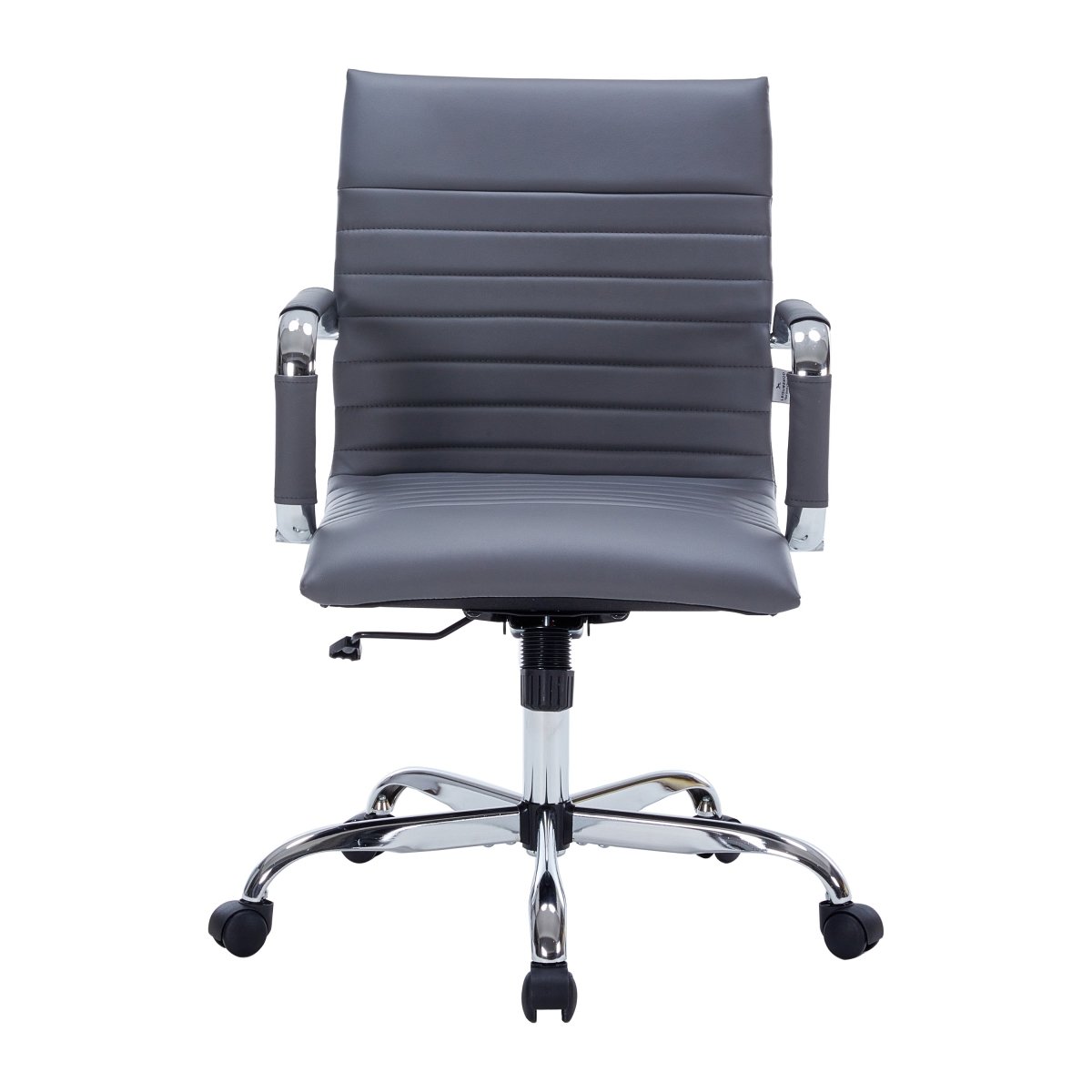 Harris Mid - Back Leather Adjustable Office Conference Chair with Armrests