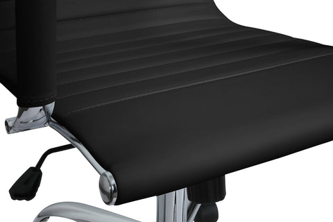 Harris Mid-Back Leather Adjustable  Office Conference Chair with Armrests