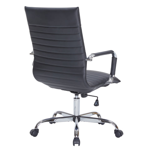Harris Leather High-Back Adjustable  Office Conference Chair with Armrests