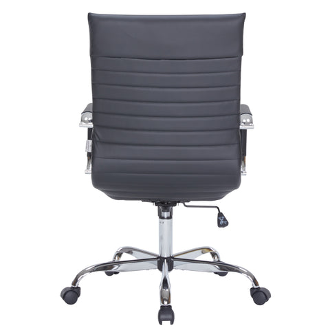 Harris Leather High-Back Adjustable  Office Conference Chair with Armrests