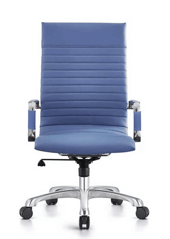 Harris Leather High-Back Adjustable  Office Conference Chair with Armrests