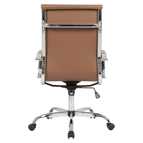 Harris Leather High-Back Adjustable  Office Conference Chair with Armrests