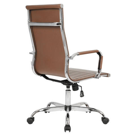 Harris Leather High-Back Adjustable  Office Conference Chair with Armrests