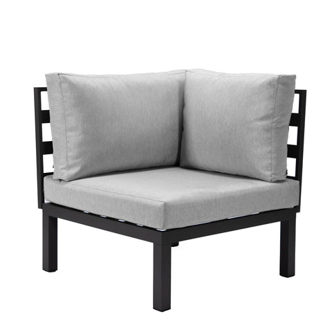 Hamilton 7-Piece Aluminum Patio Conversation Set With Fire Pit Table And Cushions