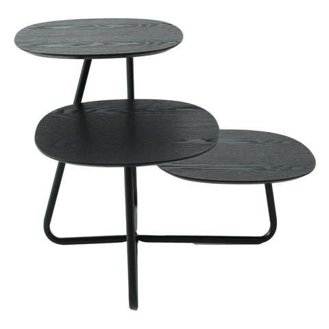 LeisureMod Hazelton Multi-Top End Tables with Manufactured Wood Top and Powder Coated Steel Frame