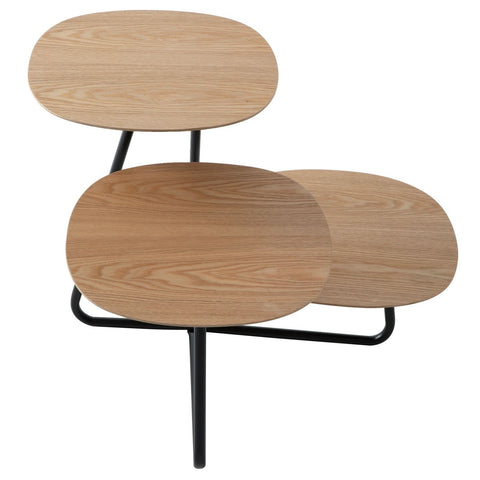 LeisureMod Hazelton Multi-Top End Tables with Manufactured Wood Top and Powder Coated Steel Frame