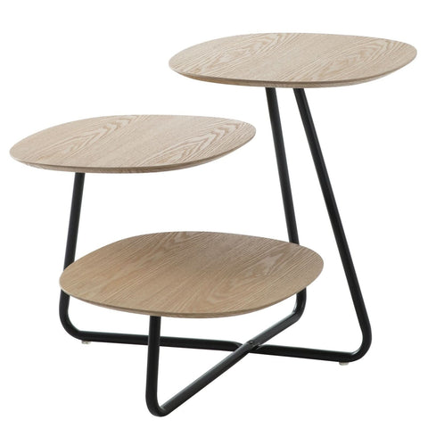 LeisureMod Hazelton Multi-Top End Tables with Manufactured Wood Top and Powder Coated Steel Frame