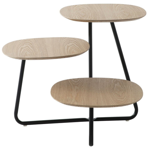 LeisureMod Hazelton Multi-Top End Tables with Manufactured Wood Top and Powder Coated Steel Frame