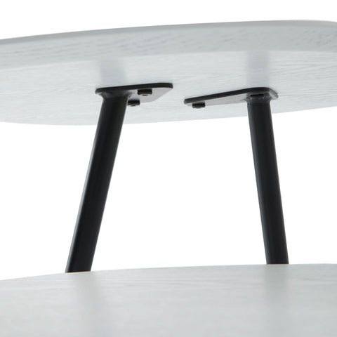 LeisureMod Hazelton Multi-Top End Tables with Manufactured Wood Top and Powder Coated Steel Frame