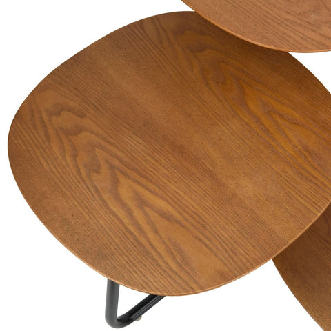 LeisureMod Hazelton Multi-Top End Tables with Manufactured Wood Top and Powder Coated Steel Frame